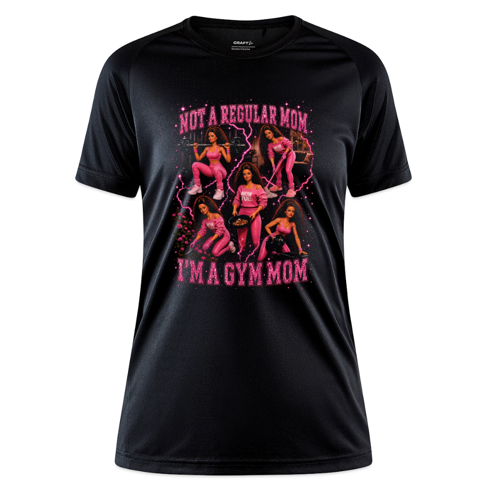 Gym Mom Sportshirt Damen - black