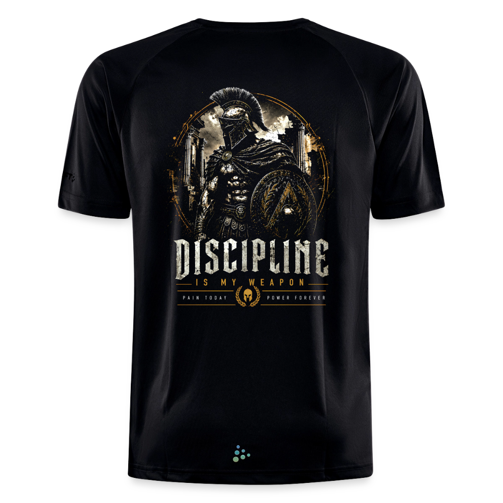 Discipline Backprint Herren Sportshirt - black