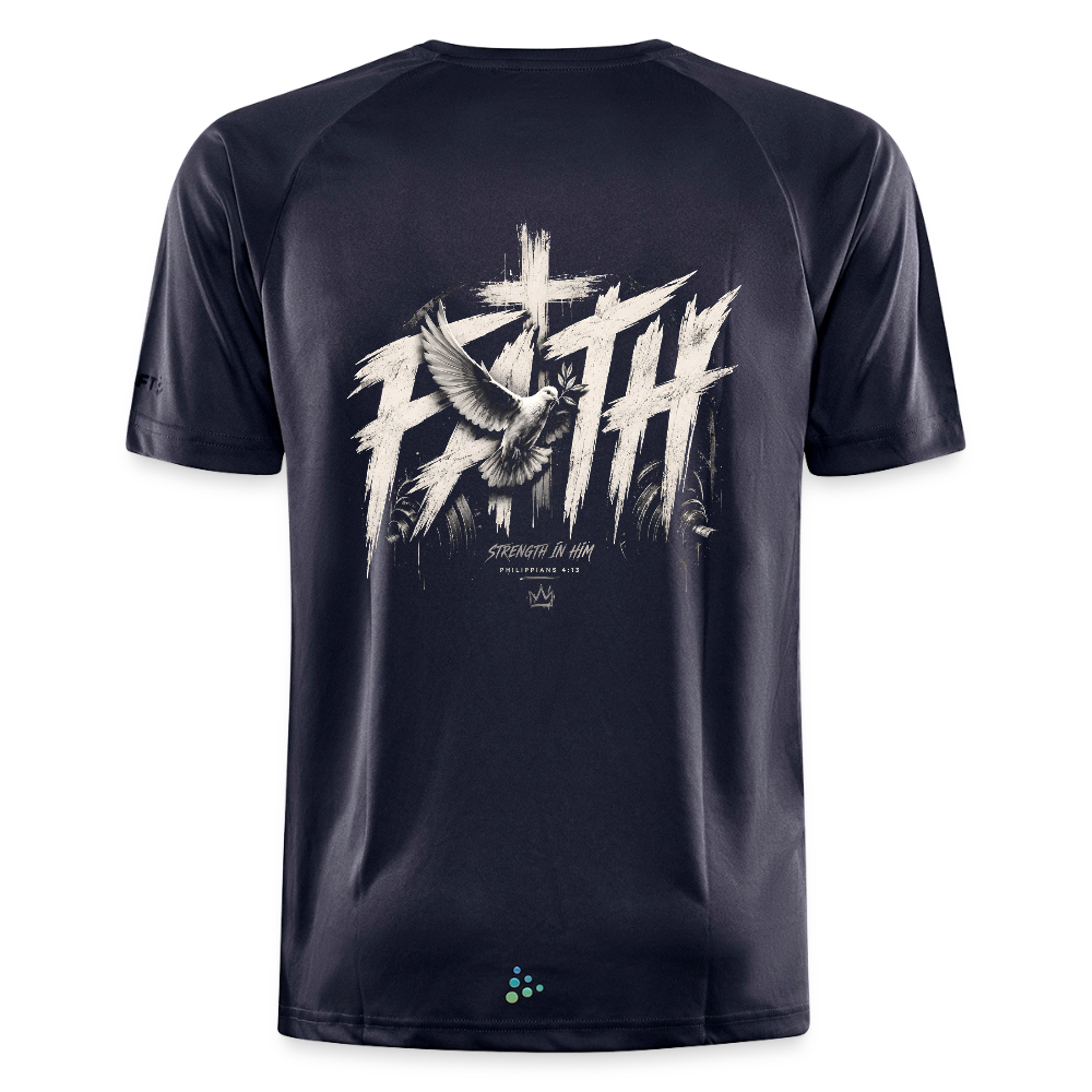 Faith Philipper 4:13 Backprint Herren Sportshirt - mouse grey