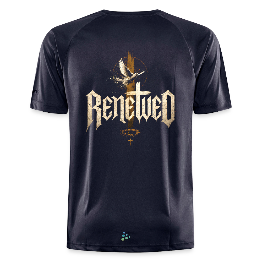 Renewed Backprint Herren Sportshirt - mouse grey