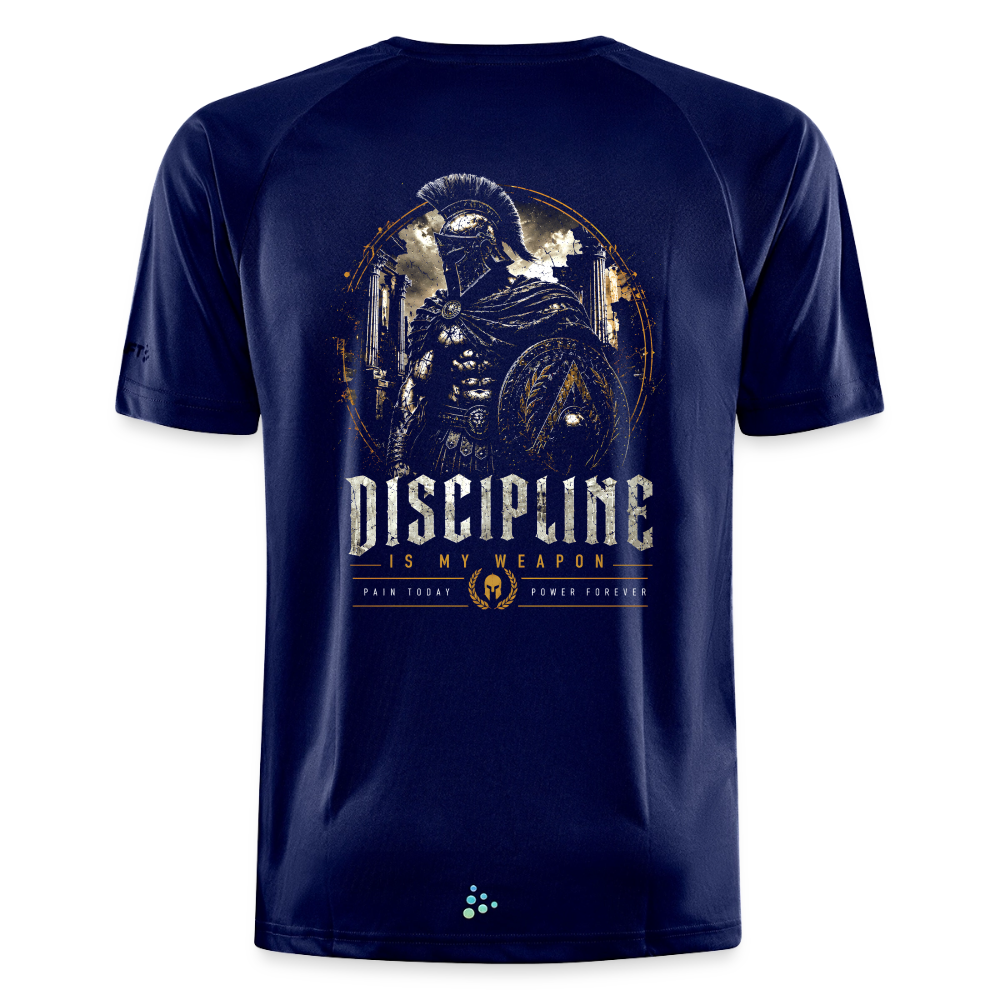 Discipline Backprint Herren Sportshirt - dark navy