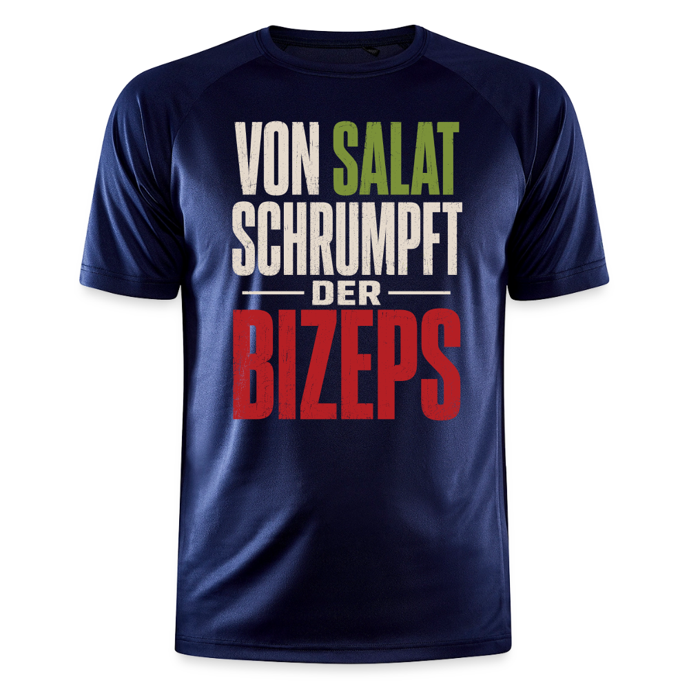 Von Salat Schrumpft Der Bizeps Herren Sportshirt - dark navy