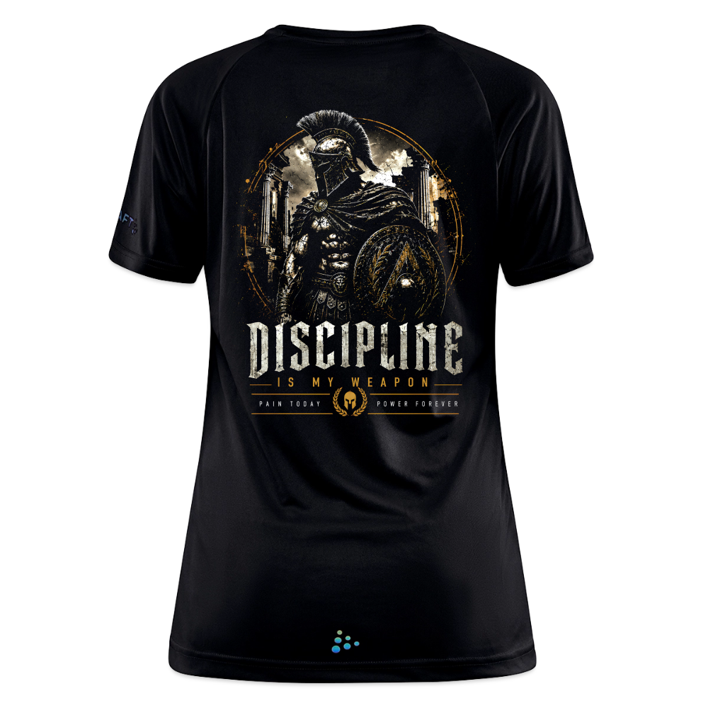 Discipline Backprint Damen Sportshirt - black