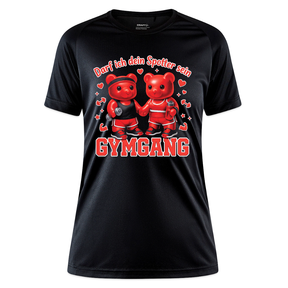 Gymgang Damen Sport Shirt - black