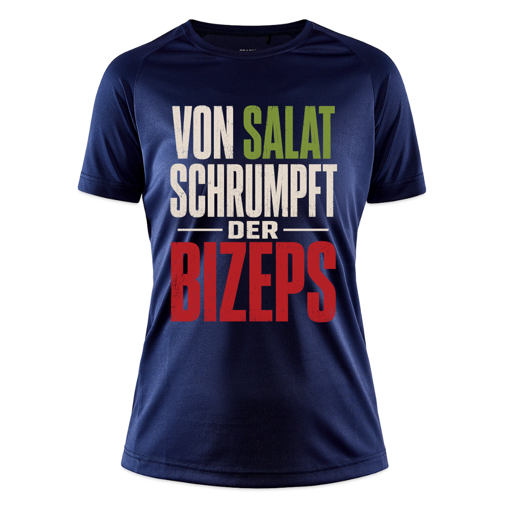 Von Salat Schrumpft Der Bizeps Sportshirt - dark navy