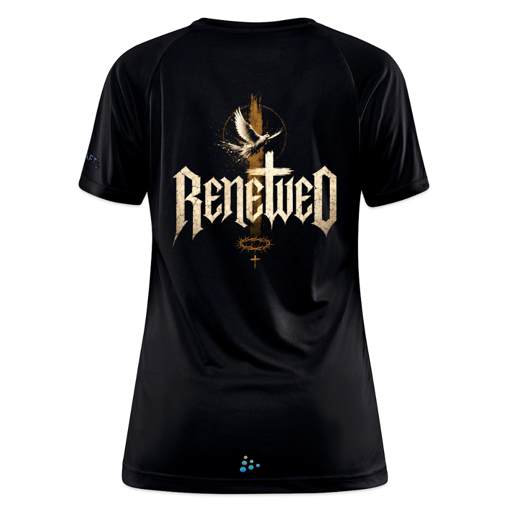 Renewed Backprint Damen Sportshirt - black