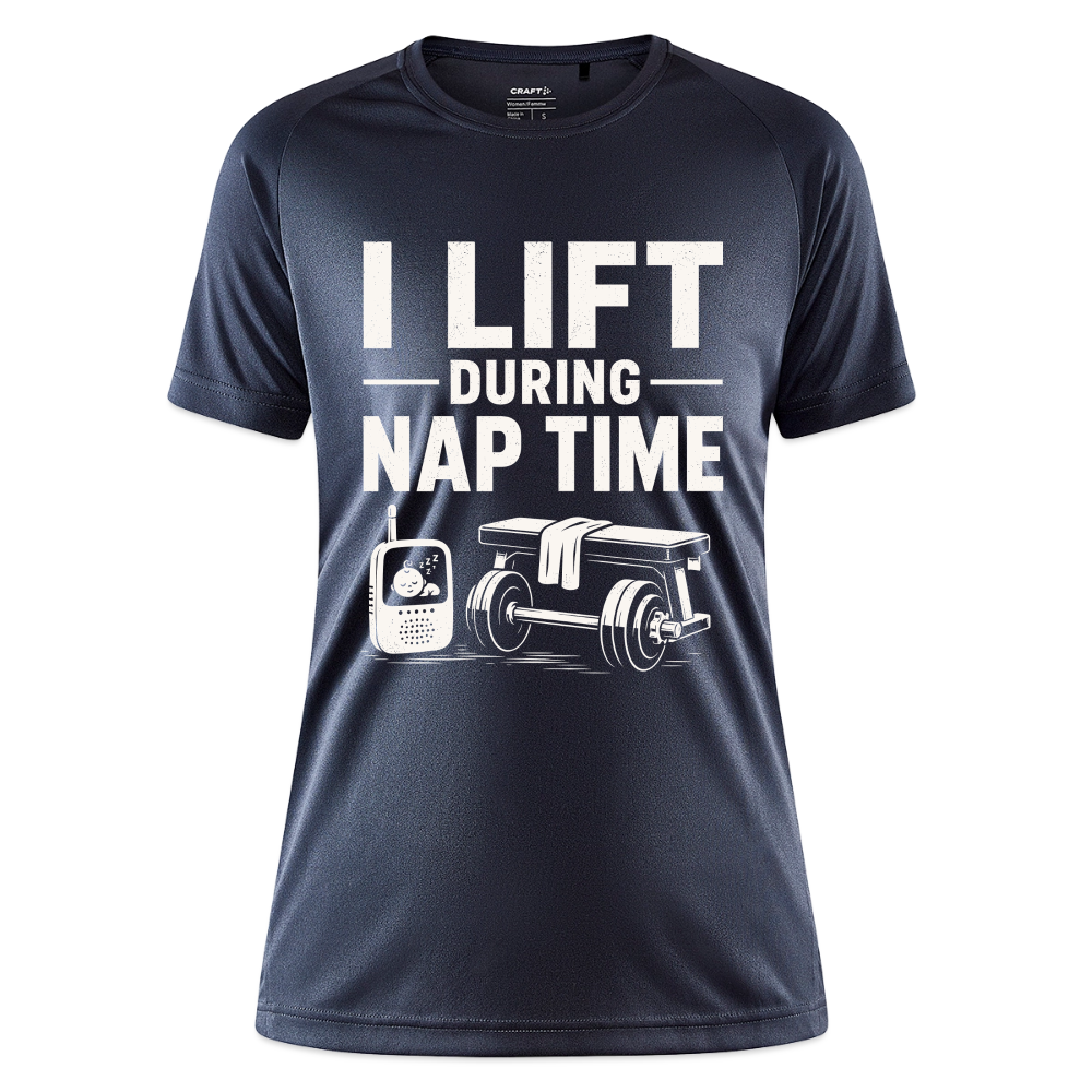 I Lift During Nap Time Damen Sportshirt - mouse grey