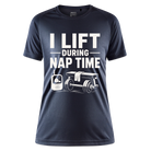 I Lift During Nap Time Damen Sportshirt - mouse grey