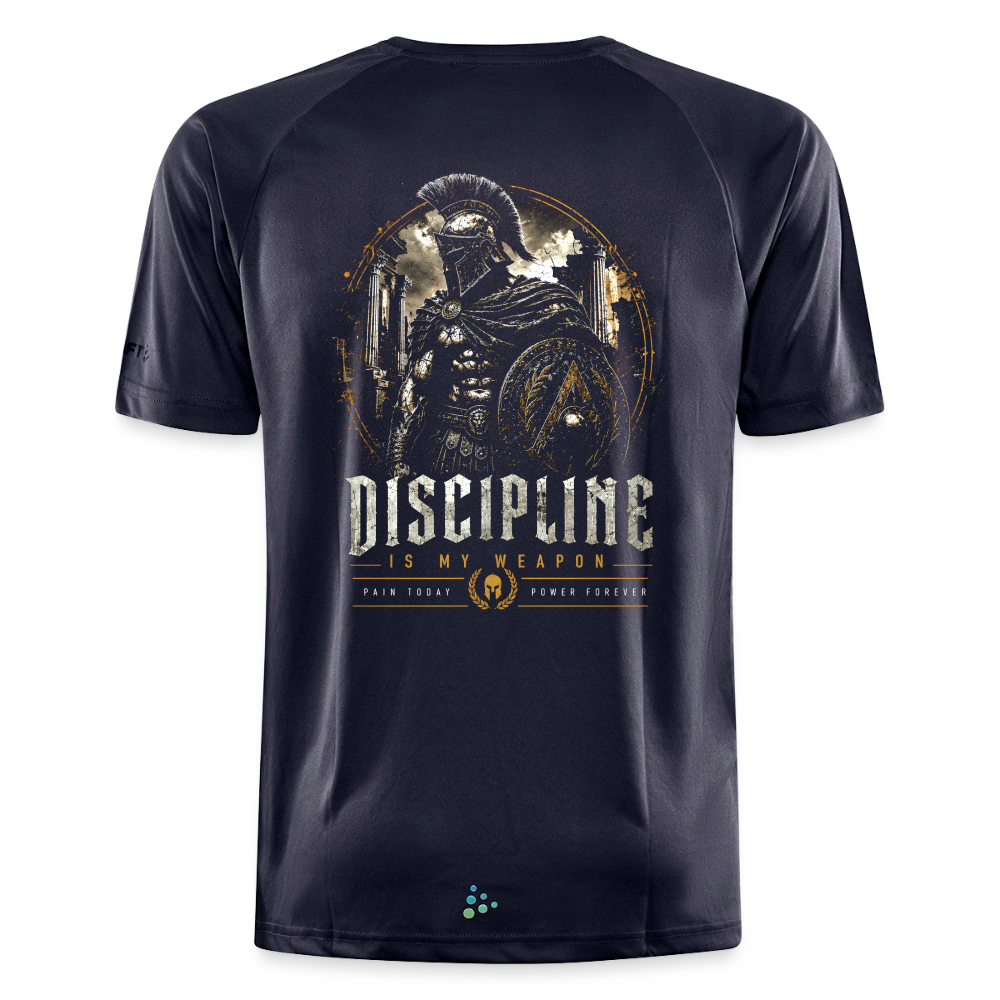 Discipline Backprint Herren Sportshirt - mouse grey