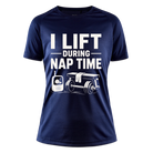 I Lift During Nap Time Damen Sportshirt - dark navy