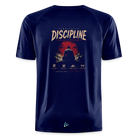 Discipline Builds Freedom Backprint Herren Sportshirt - dark navy