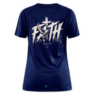 Faith Philipper 4:13 Backprint Damen Sportshirt - dark navy