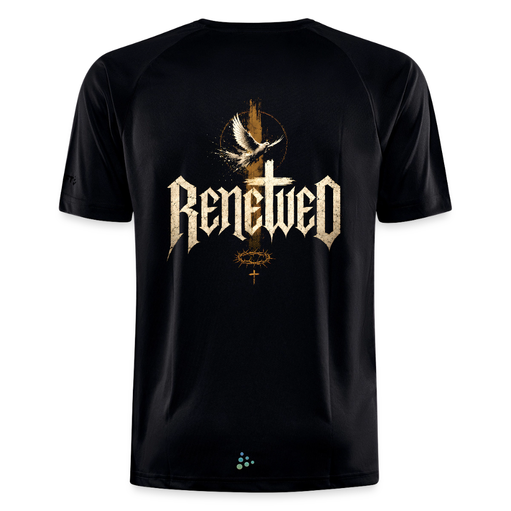 Renewed Backprint Herren Sportshirt - black