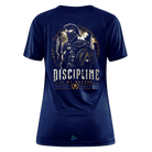 Discipline Backprint Damen Sportshirt - dark navy