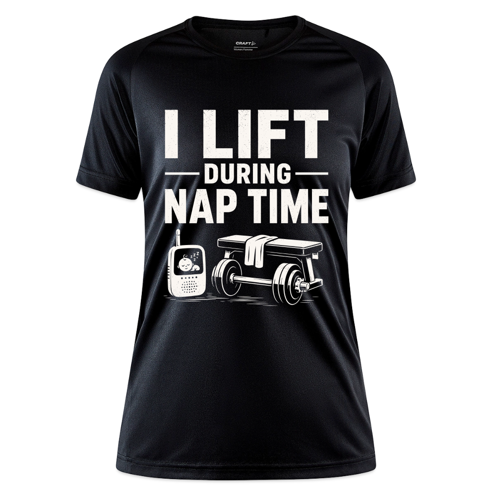I Lift During Nap Time Damen Sportshirt - black