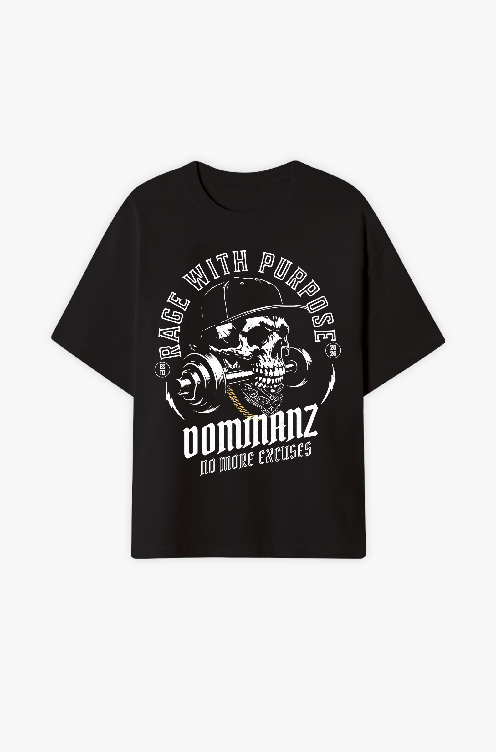 Damage with Purpose – Disziplin, Dominanz & No More Excuses Oversized Shirt