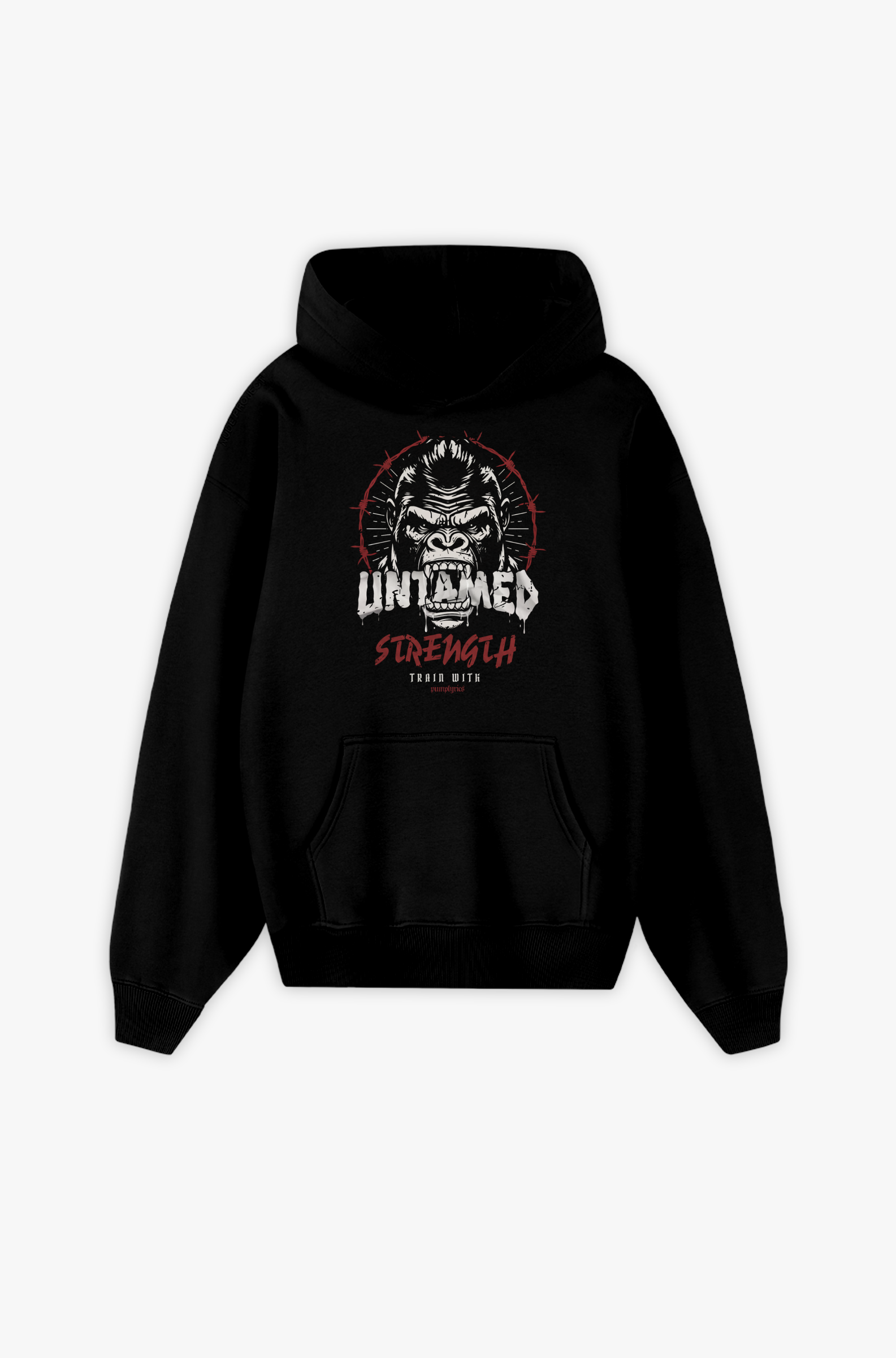 Untamed Strength – rohe Kraft, Disziplin & ungebrochene Mentalität Oversize Hoodie mit Kordel