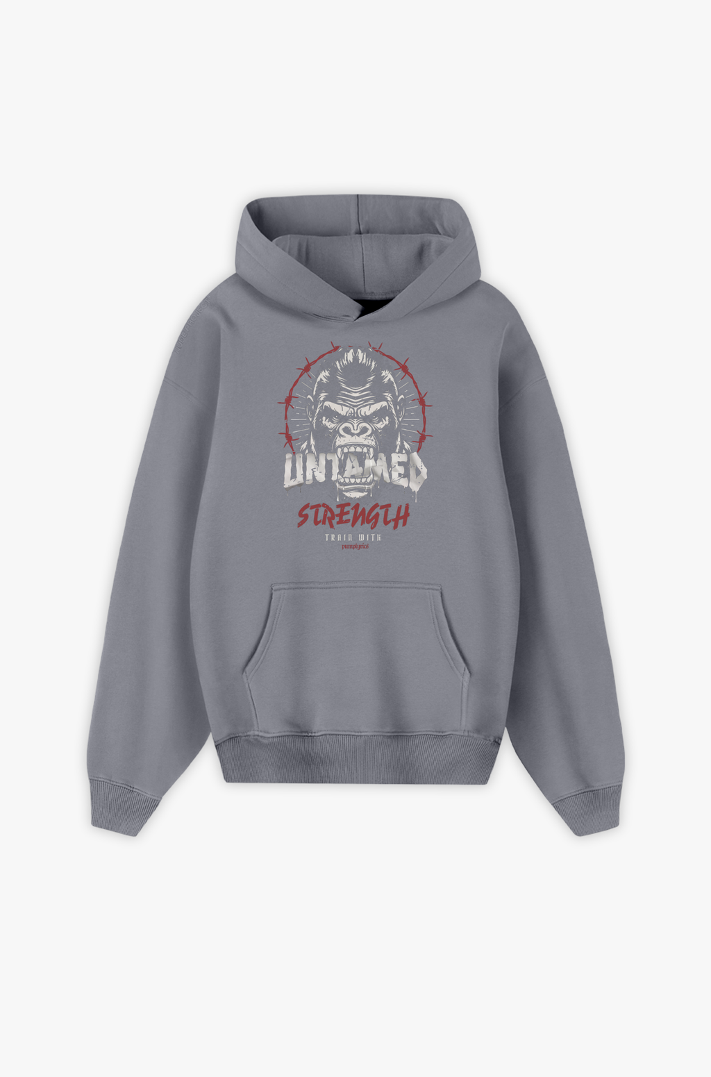 Untamed Strength – rohe Kraft, Disziplin & ungebrochene Mentalität Oversize Hoodie mit Kordel