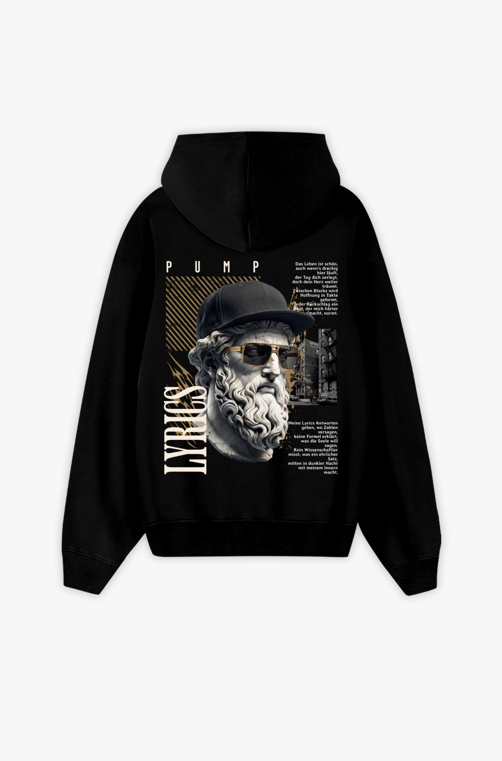 Lyrics aus Schmerz & Hoffnung – Haltung, Mentalität & Straße Oversize Hoodie