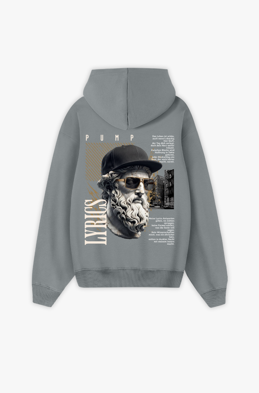 Lyrics aus Schmerz & Hoffnung – Haltung, Mentalität & Straße Oversize Hoodie