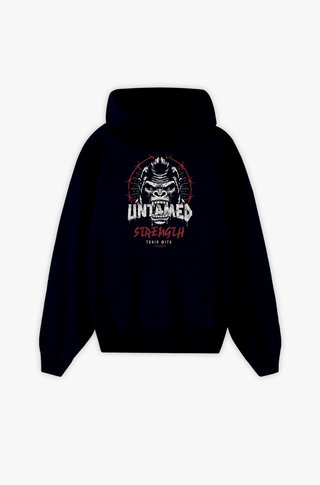 Untamed Strength – rohe Kraft, Disziplin & ungebrochene Mentalität Oversize Hoodie mit Kordel