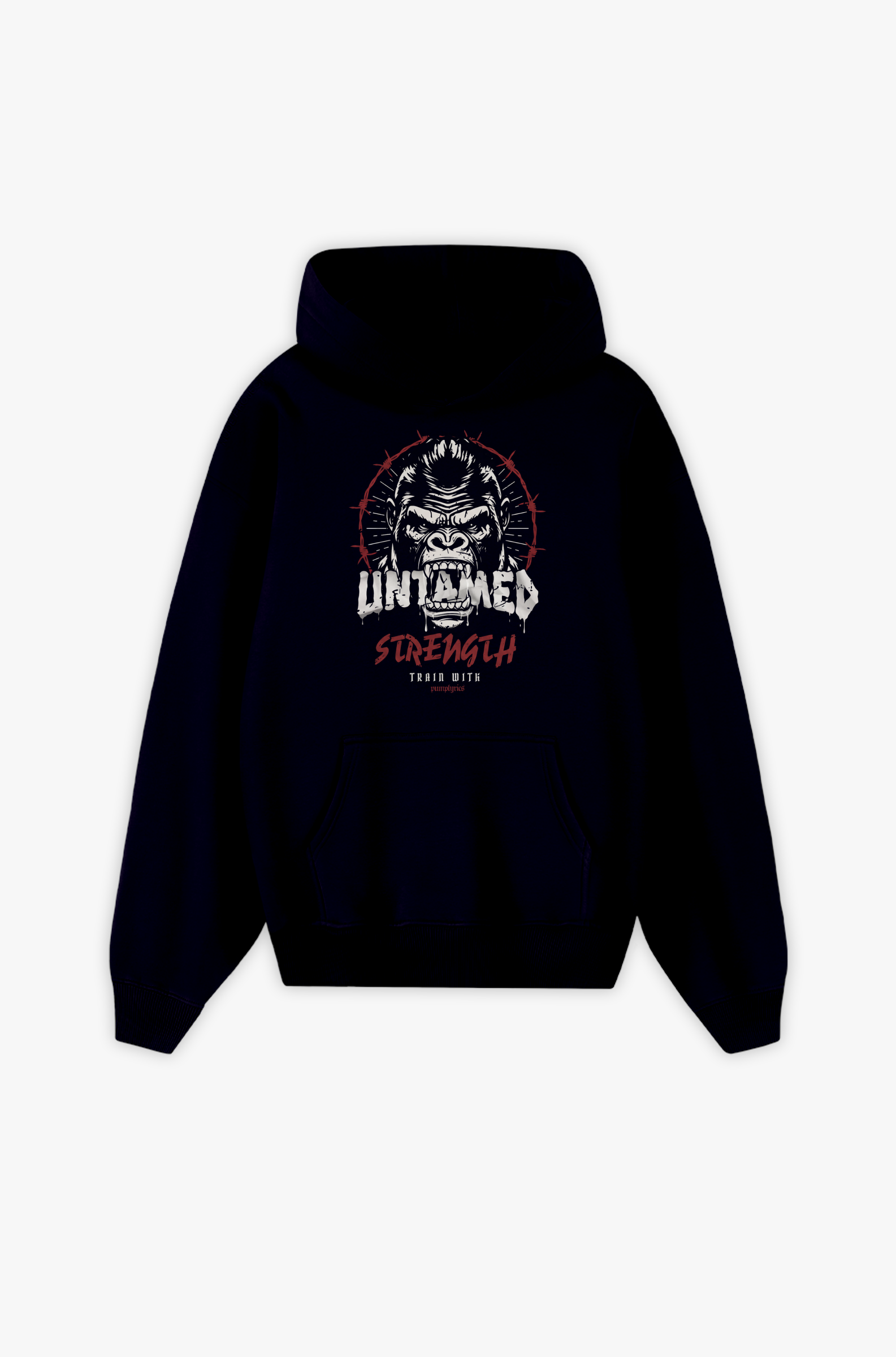 Untamed Strength – rohe Kraft, Disziplin & ungebrochene Mentalität Oversize Hoodie mit Kordel