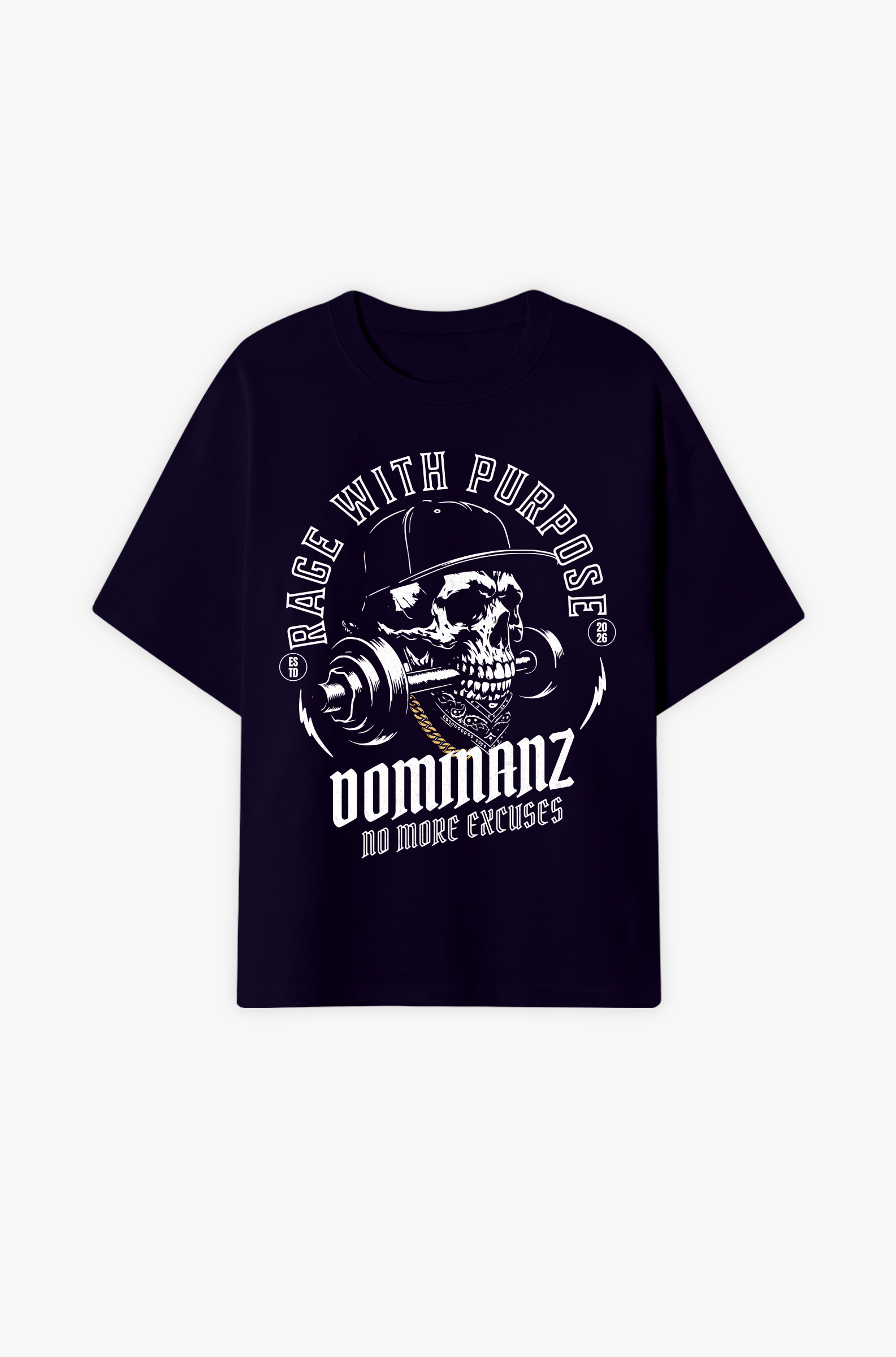 Damage with Purpose – Disziplin, Dominanz & No More Excuses Oversized Shirt