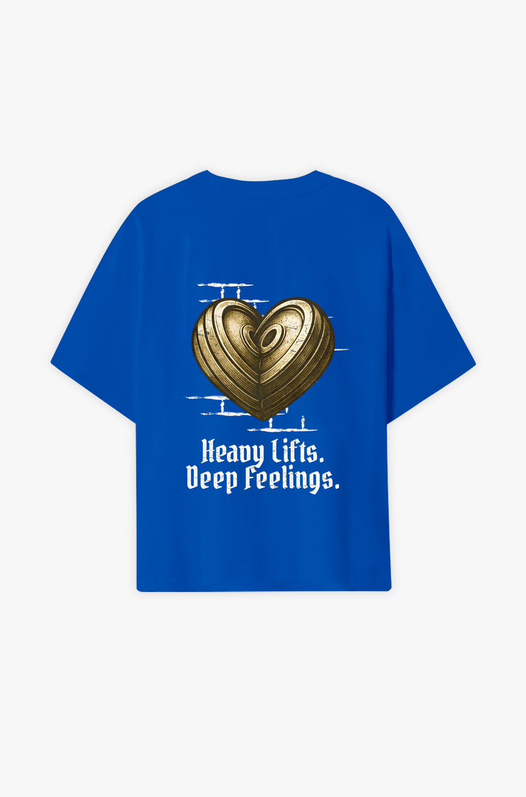 Heavy Lifts, Deep Feelings Oversize Shirt– Ein Herz aus Eisen, ein Geist voller Tiefe