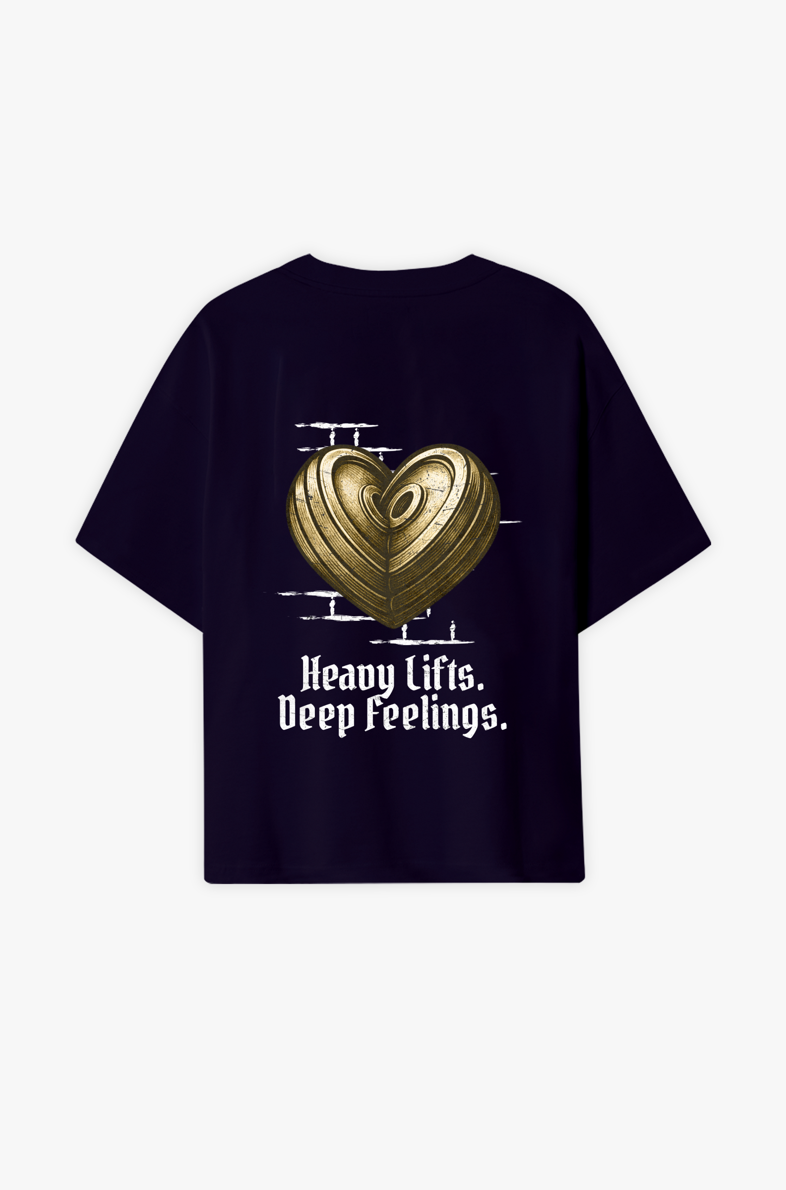 Heavy Lifts, Deep Feelings Oversize Shirt– Ein Herz aus Eisen, ein Geist voller Tiefe