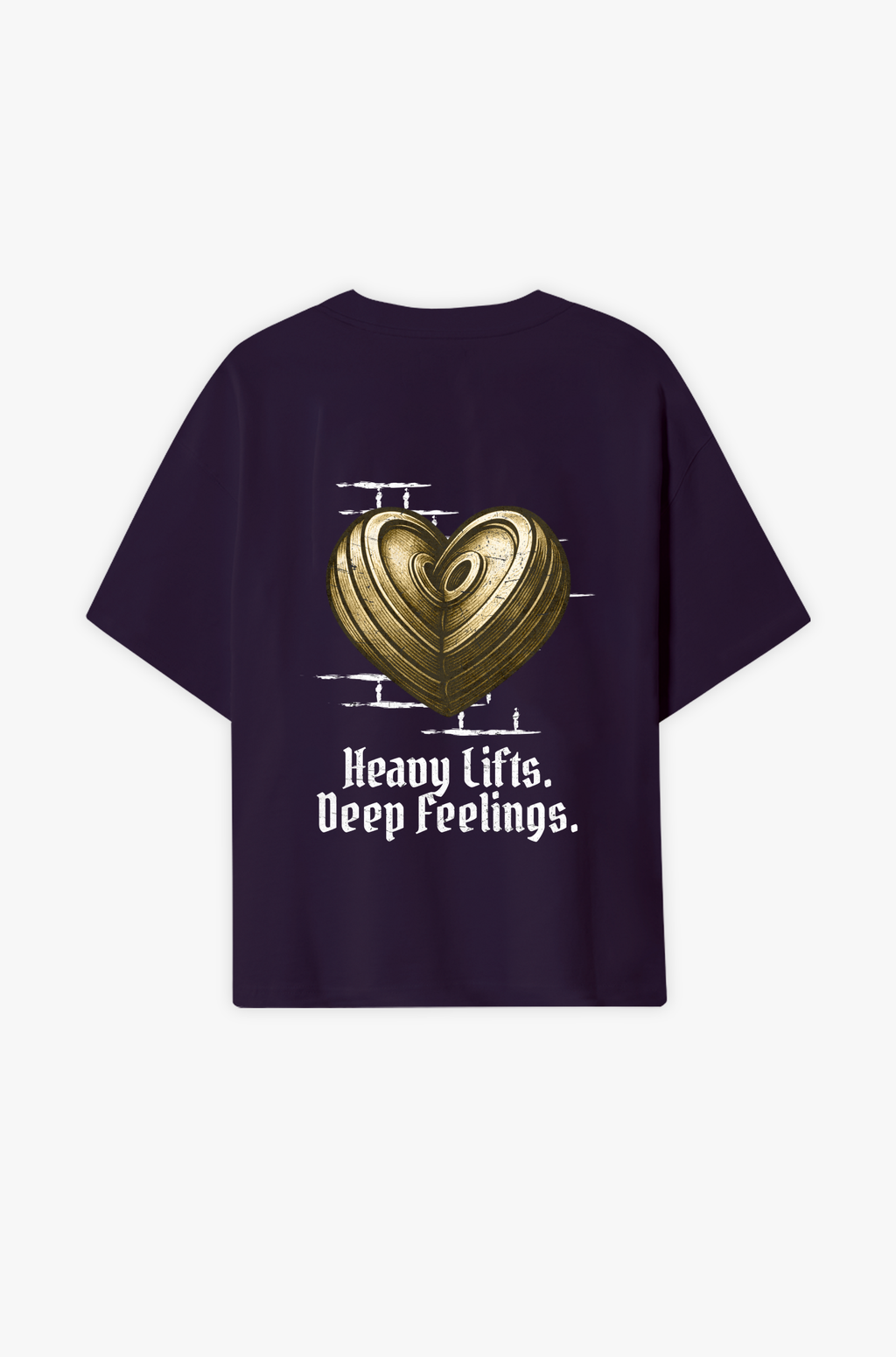 Heavy Lifts, Deep Feelings Oversize Shirt– Ein Herz aus Eisen, ein Geist voller Tiefe