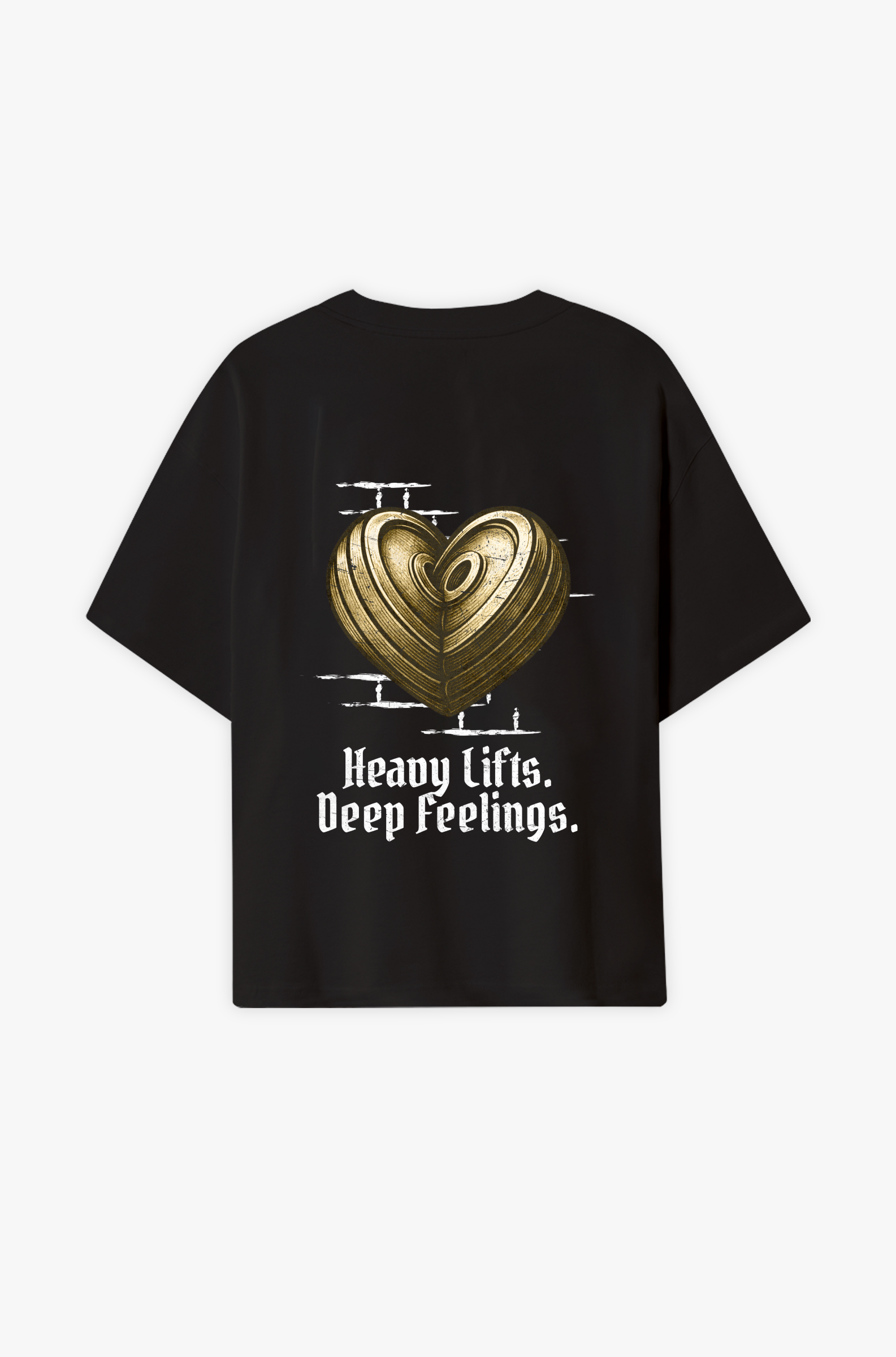 Heavy Lifts, Deep Feelings Oversize Shirt– Ein Herz aus Eisen, ein Geist voller Tiefe